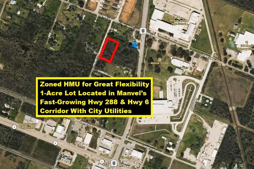 0 Palmetto St, Manvel, TX à vendre - Aérien - Image 1 de 14