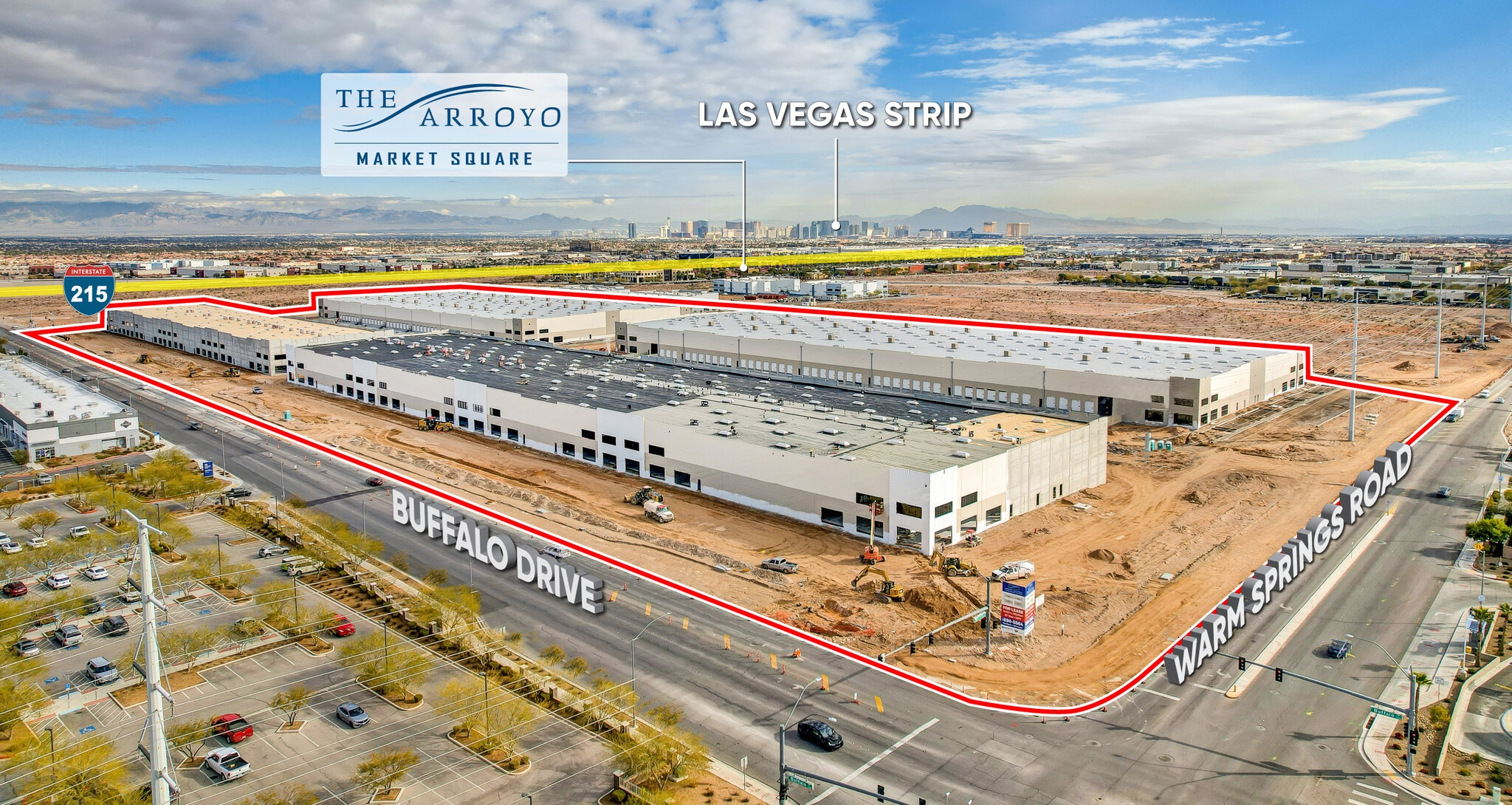 NEC Buffalo Drive & Warm Springs Rd, Las Vegas, NV for lease Aerial- Image 1 of 3