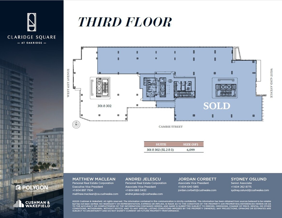 5740 Cambie St, Vancouver, BC V5Z 3A6 - Unité 301/302 -  - Plan d’étage - Image 1 of 3
