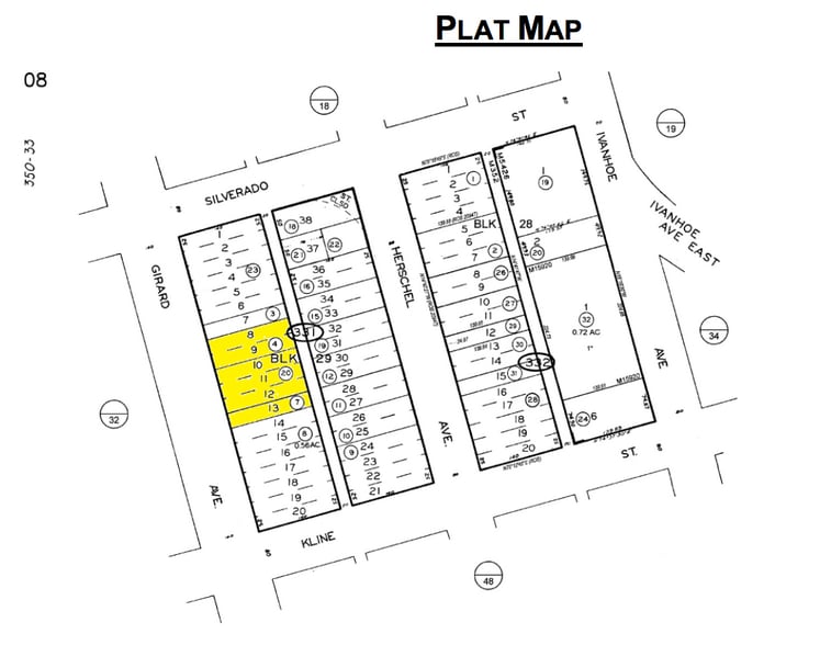 7733 Girard Ave, La Jolla, CA à louer - Plan cadastral - Image 3 de 5