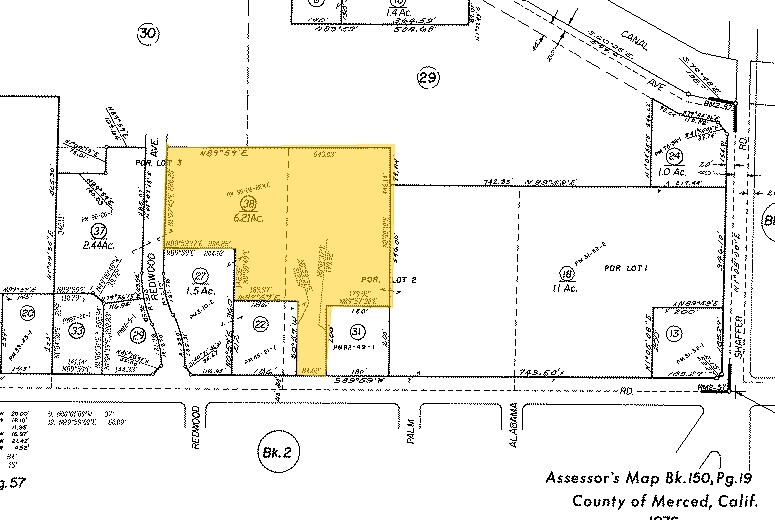 Bellvue Rd & Redwood Ave, Atwater, CA à vendre - Plan cadastral - Image 3 de 3