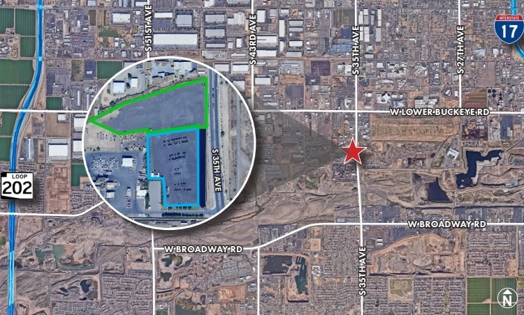 3420 S 35th Ave, Phoenix, AZ for lease - Aerial - Image 2 of 8