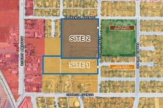 Florence, Sanger, CA - Aérien  Vue de la carte - Image1