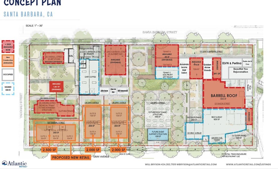 121 Santa Barbara St, Santa Barbara, CA à louer - Plan de site - Image 2 de 10