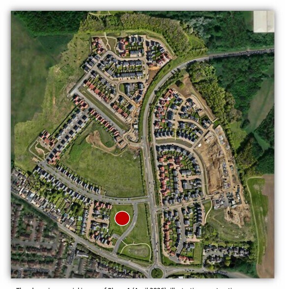 1 Sparrowhawk Crescent, Northampton à vendre - Aérien - Image 2 de 3