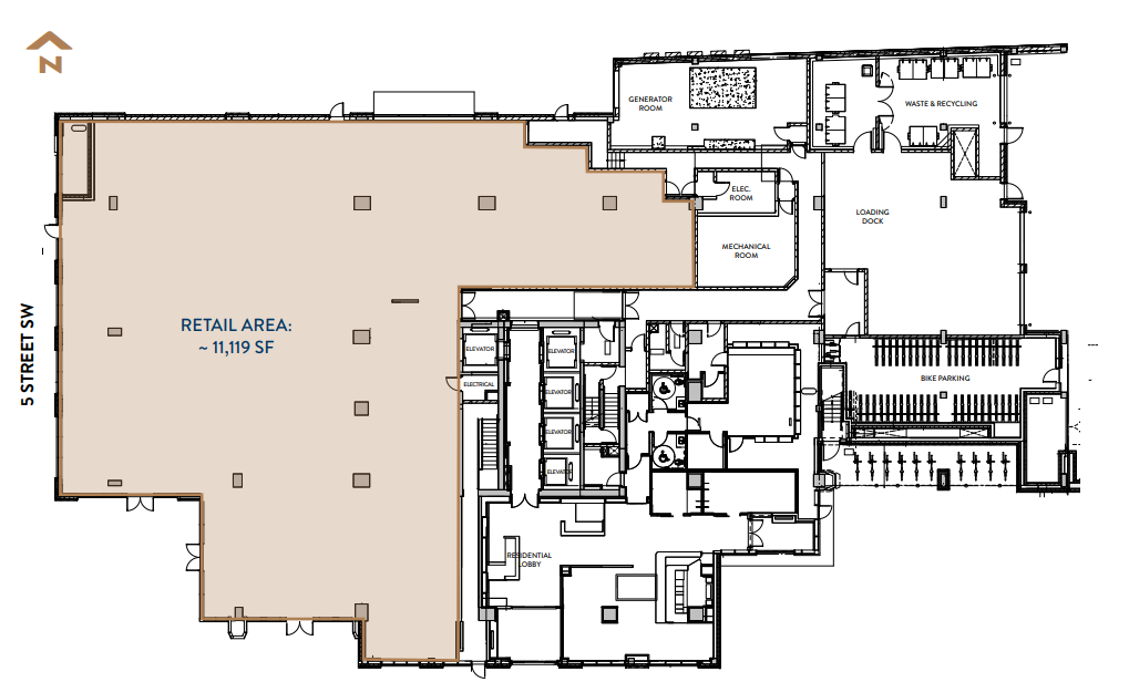 538 10 Av SW, Calgary, AB à louer Plan d’étage- Image 1 de 1