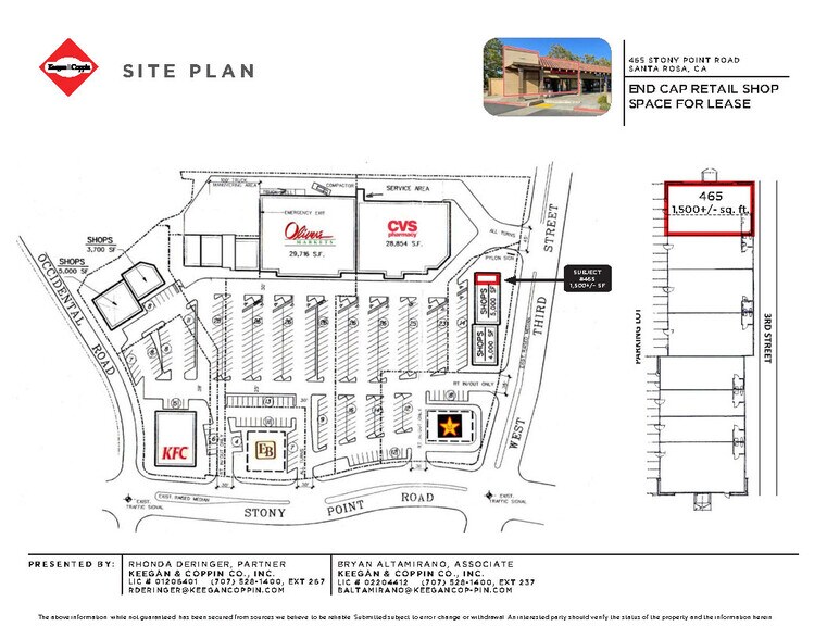 465 Stony Point Rd, Santa Rosa, CA à louer - Plan de site - Image 3 de 7