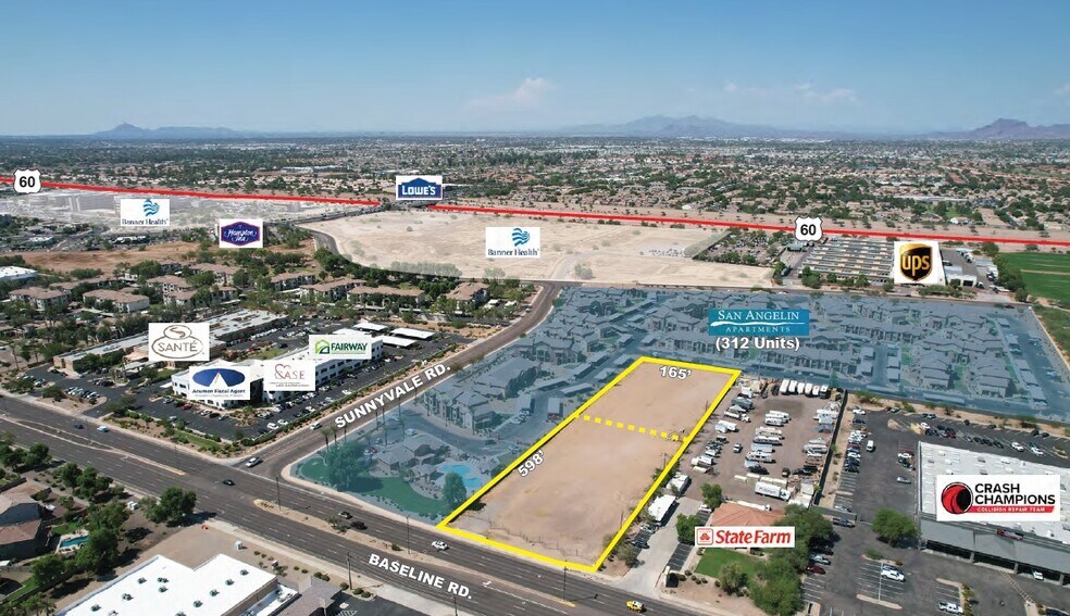 5520 E Baseline Rd, Mesa, AZ à vendre - Photo du bâtiment - Image 1 de 9