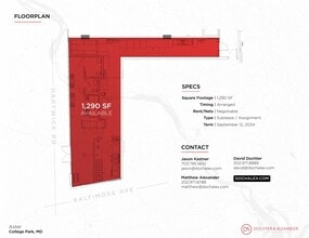 4400 Calvert Rd, College Park, MD for lease Floor Plan- Image 1 of 1