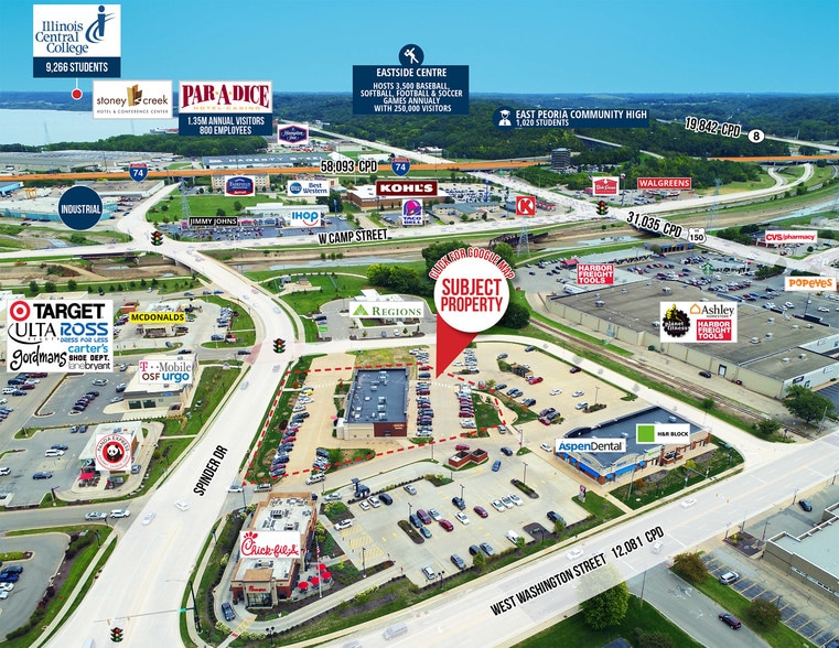 112 Spinder Dr, East Peoria, IL à louer - Aérien - Image 3 de 5