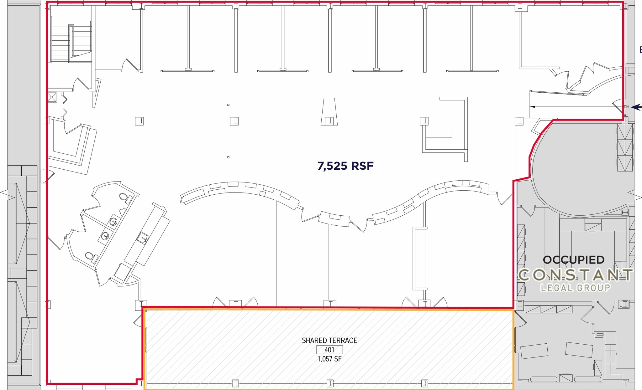 737 Bolivar Rd, Cleveland, OH à louer Plan d’étage- Image 1 de 1