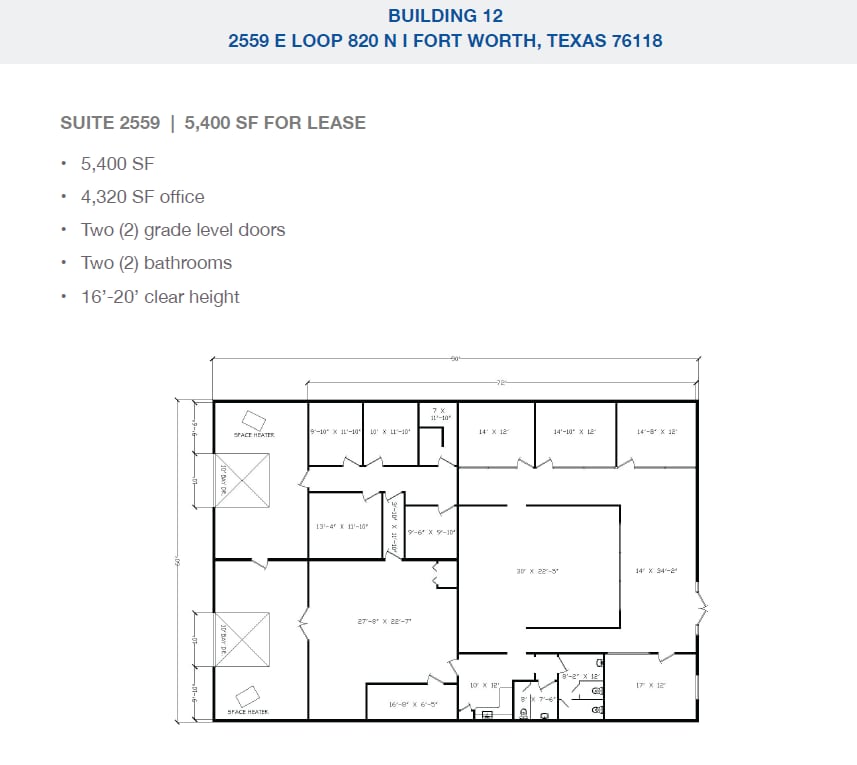 2501-2519 Gravel Dr, Fort Worth, TX for lease Floor Plan- Image 1 of 1