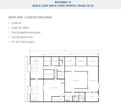 2501-2519 Gravel Dr, Fort Worth, TX for lease Floor Plan- Image 1 of 1