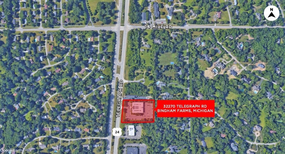 32270 Telegraph Rd, Bingham Farms, MI à louer - Aérien - Image 2 de 6
