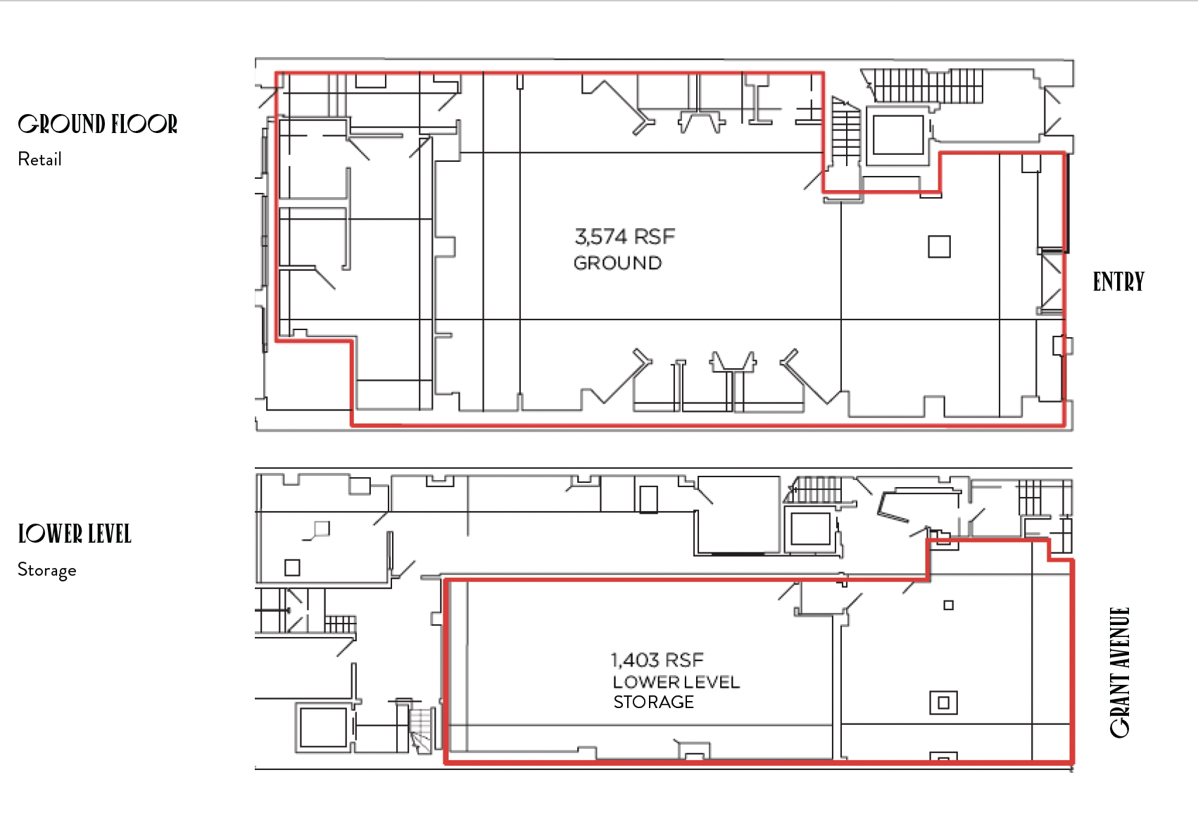 21 Grant Ave, San Francisco, CA for lease Floor Plan- Image 1 of 1