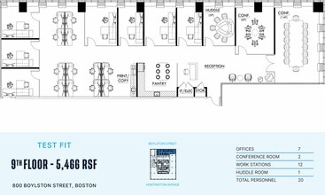 800 Boylston St, Boston, MA à louer Plan d’étage- Image 2 de 7