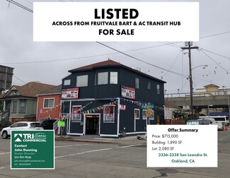 Plus de détails pour 3336-3338 San Leandro St, Oakland, CA - Vente au détail à vendre