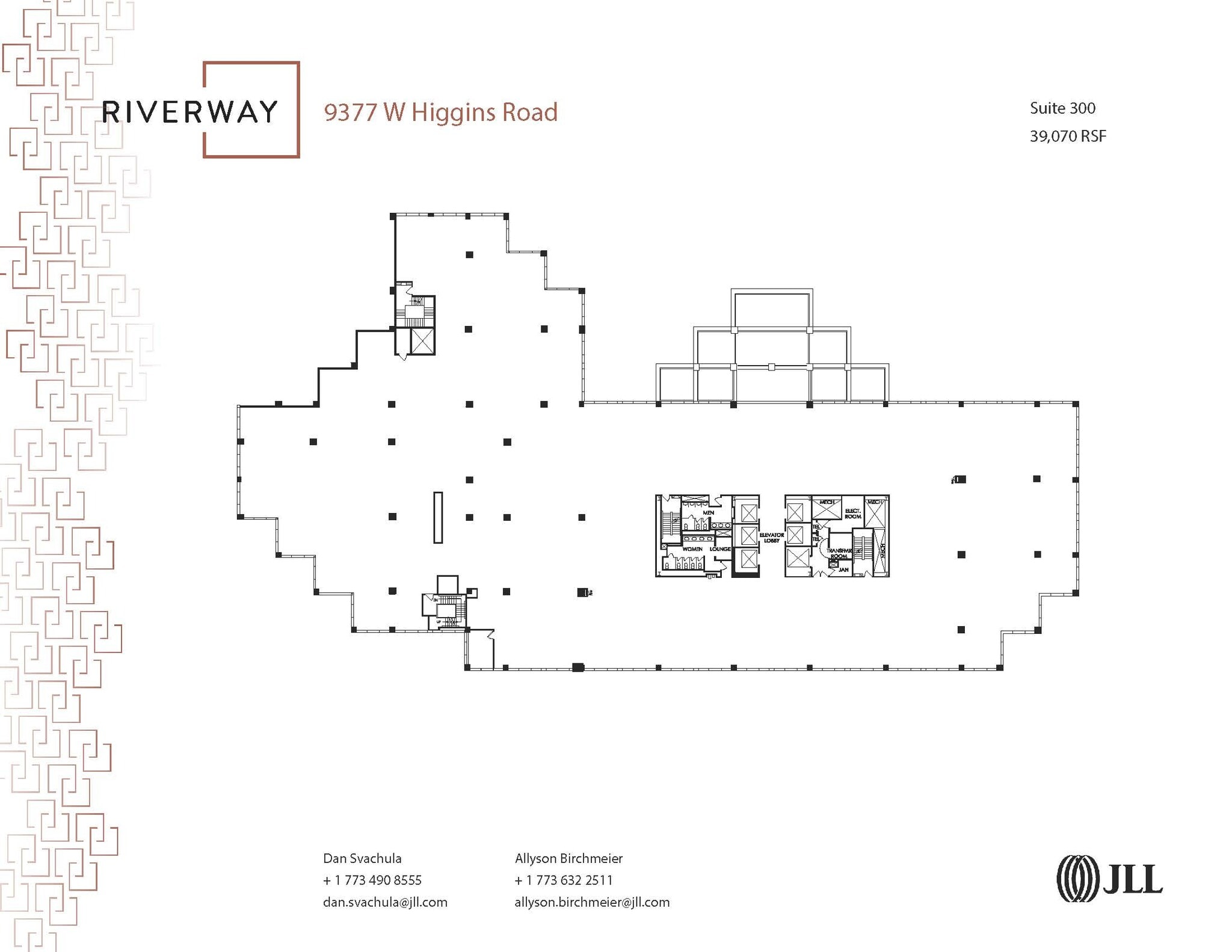 9377 W Higgins Rd, Rosemont, IL for lease Floor Plan- Image 1 of 1