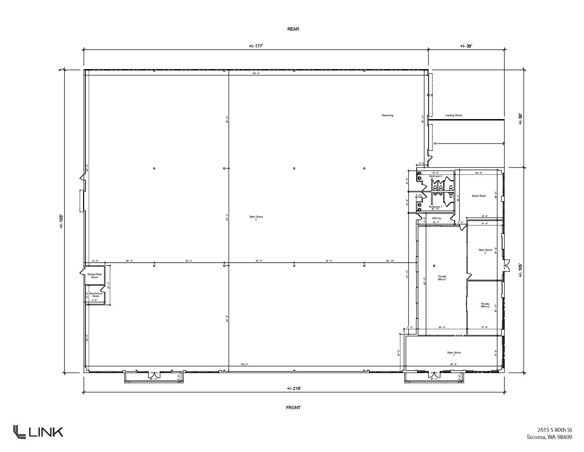 2615 S 80th St, Tacoma, WA for lease Floor Plan- Image 1 of 1