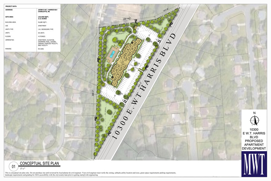 10300 E WT Harris Blvd, Charlotte, NC à vendre - Plan de site - Image 2 de 4