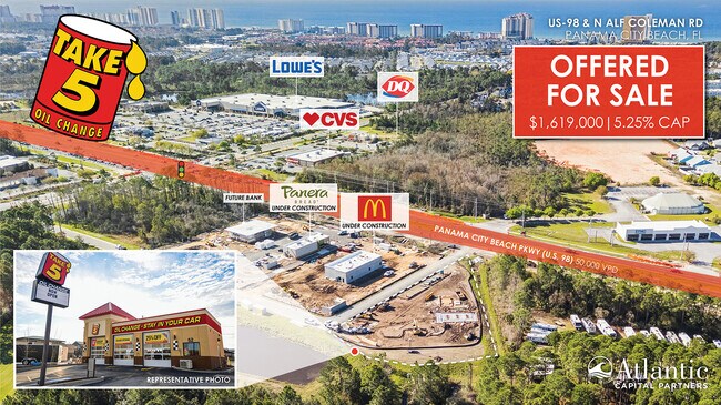 Plus de détails pour US-98 & N Alf Coleman Rd, Panama City Beach, FL - Commerce de détail à vendre