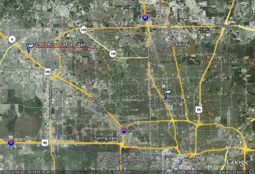West Rd & Castlebridge Dr, Houston, TX à vendre - Aérien - Image 2 de 3