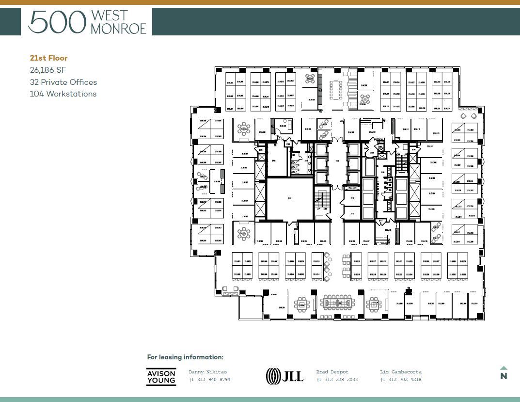 500 West Monroe St, Chicago, IL à louer Plan d  tage- Image 1 de 1