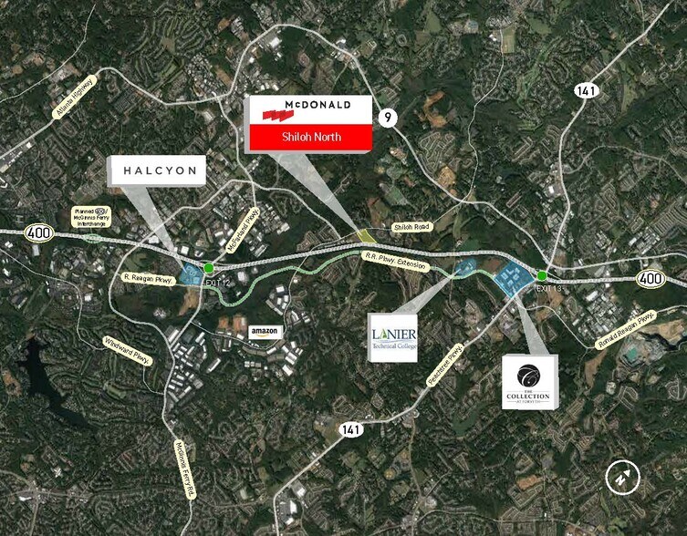 4855 Shiloh Rd, Cumming, GA à louer - Aérien - Image 2 de 3