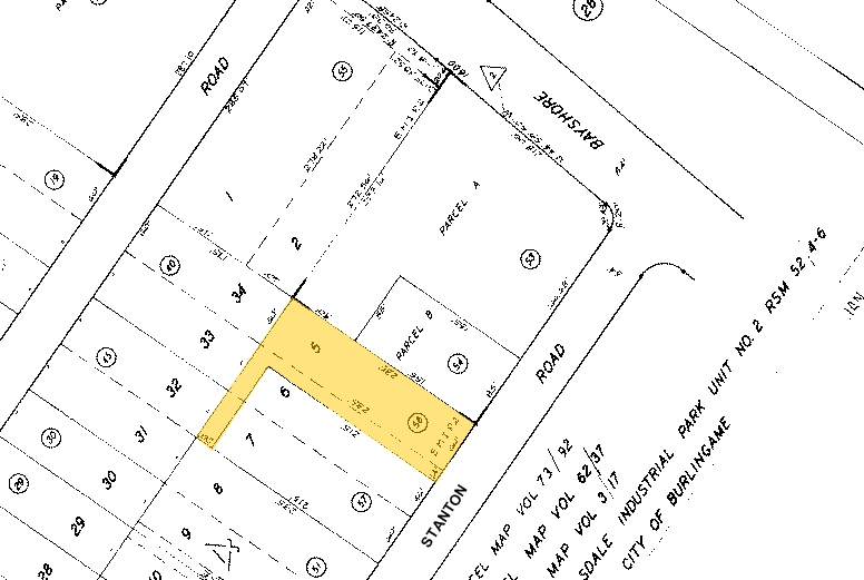 820 Stanton Rd, Burlingame, CA for lease - Plat Map - Image 2 of 2