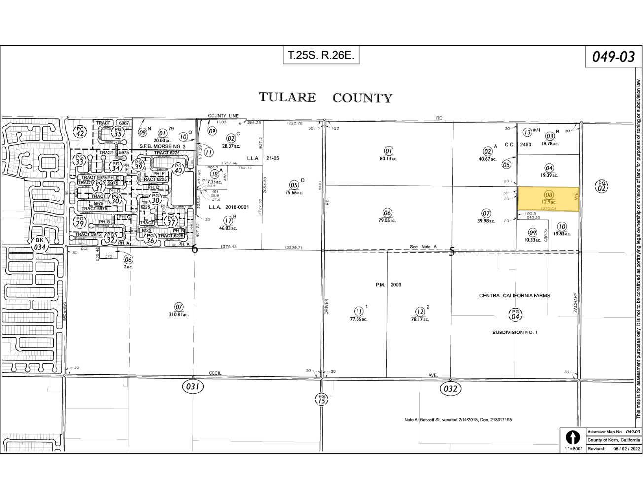 10443 Hronis Rd, Delano, CA à vendre Plan cadastral- Image 1 de 2