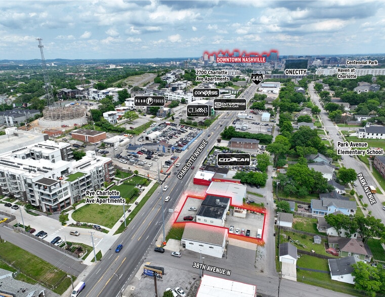 3729 Charlotte Ave, Nashville, TN for lease - Building Photo - Image 3 of 6