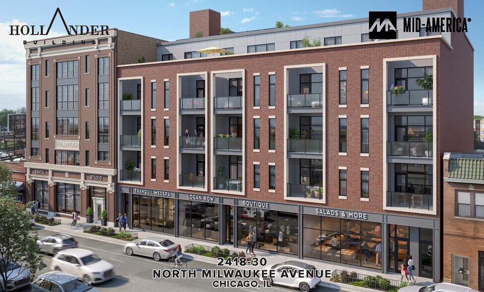 2418-30 N Milwaukee Ave, Chicago, IL à louer - Photo du bâtiment - Image 1 de 7