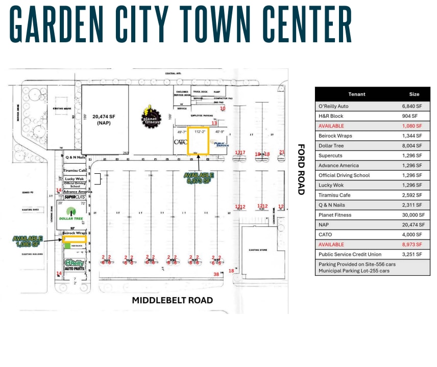 5726-5940 Middlebelt Rd, Garden City, MI for lease Floor Plan- Image 1 of 1