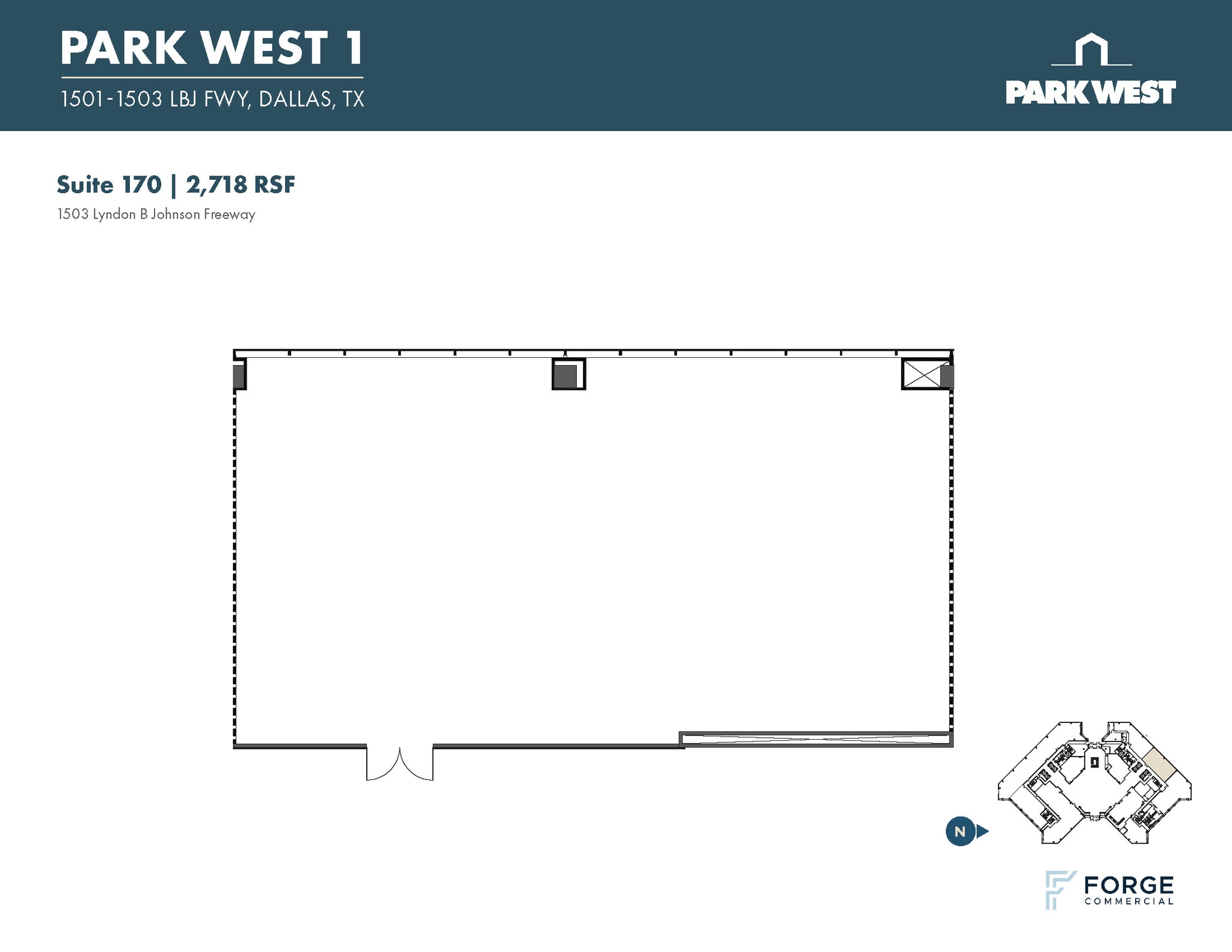 1501-1507 Lyndon B Johnson Fwy, Dallas, TX à louer Plan d’étage- Image 1 de 2