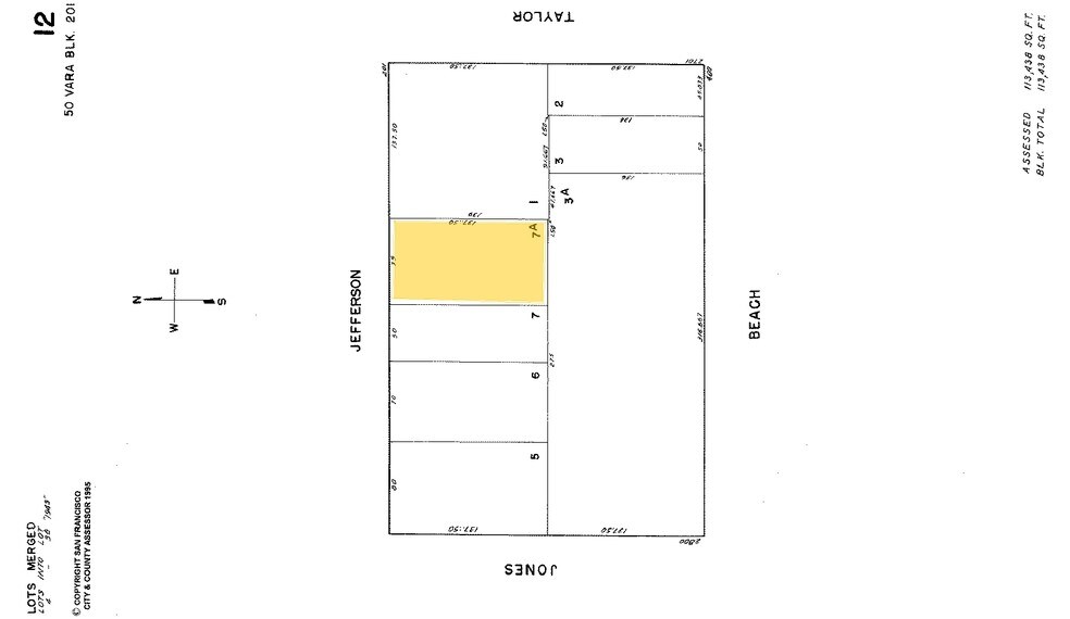 243-245 Jefferson St, San Francisco, CA à louer - Plan cadastral - Image 2 de 2