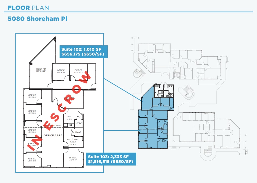 5080 Shoreham Pl, San Diego, CA 92122 - Unit 103 - - Floor Plan - Image 1 of 1
