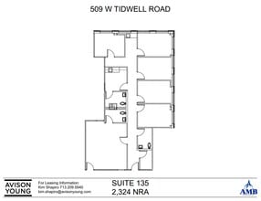 509 W Tidwell Rd, Houston, TX for lease Floor Plan- Image 1 of 2