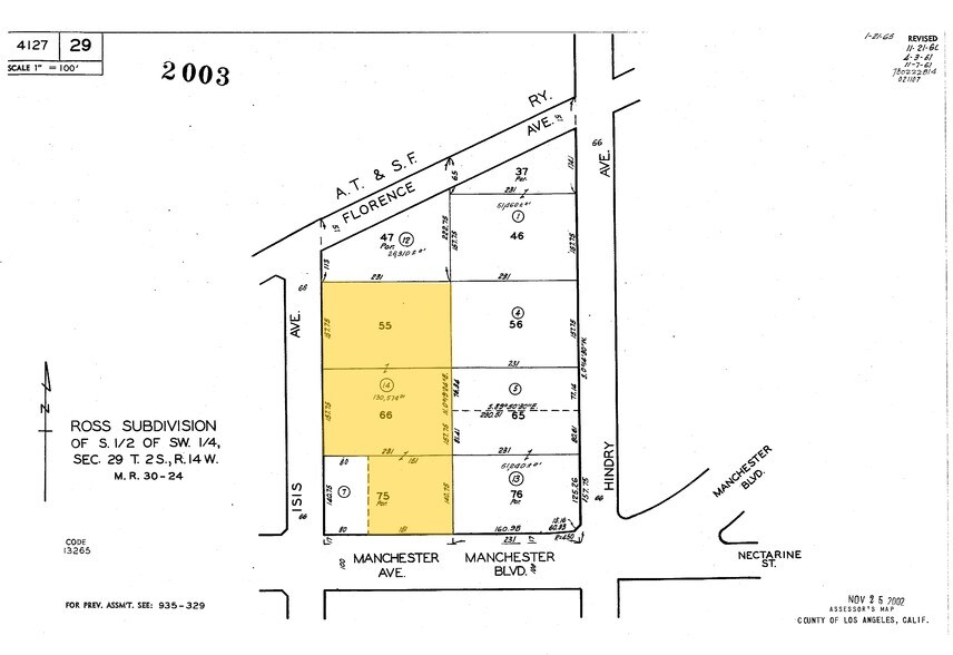 1031 W Manchester Blvd, Inglewood, CA à louer - Plan cadastral - Image 3 de 22