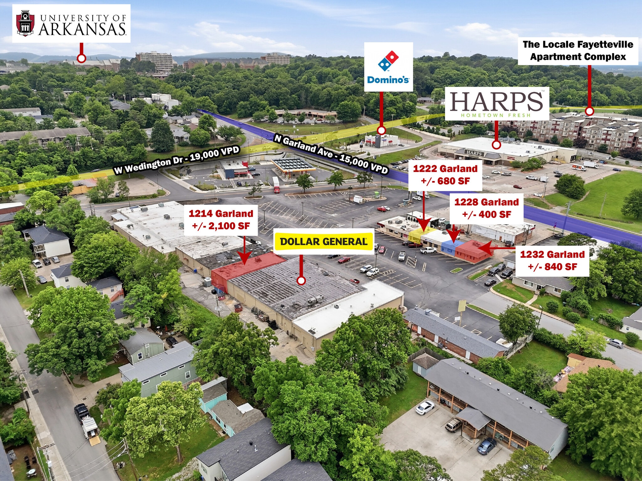 1200-1220 N Garland Ave, Fayetteville, AR for lease Building Photo- Image 1 of 14