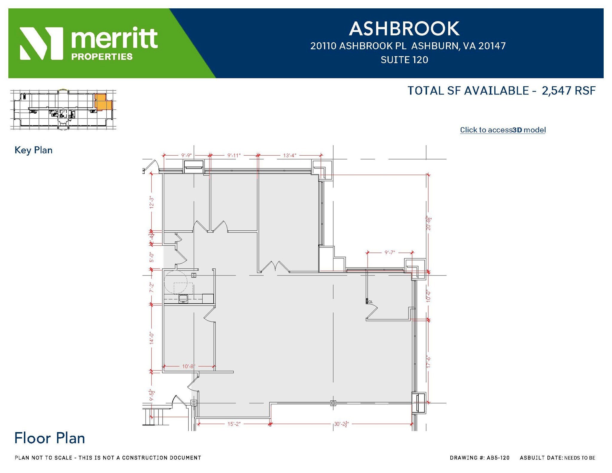 20116 Ashbrook Pl, Ashburn, VA à louer Plan d’étage- Image 1 de 2