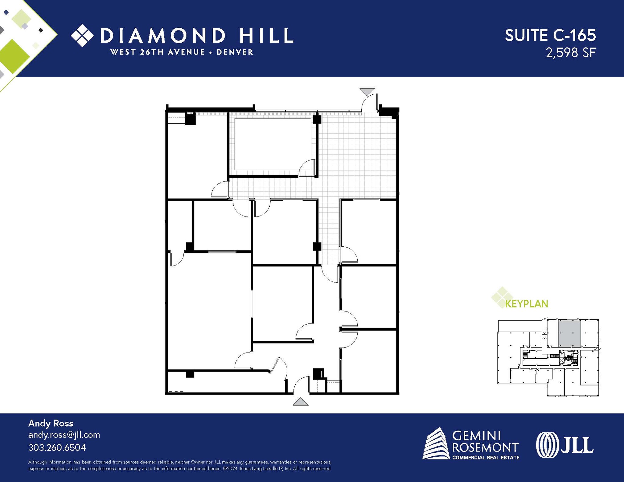 2490 W 26th Ave, Denver, CO à louer Plan d’étage- Image 1 de 2