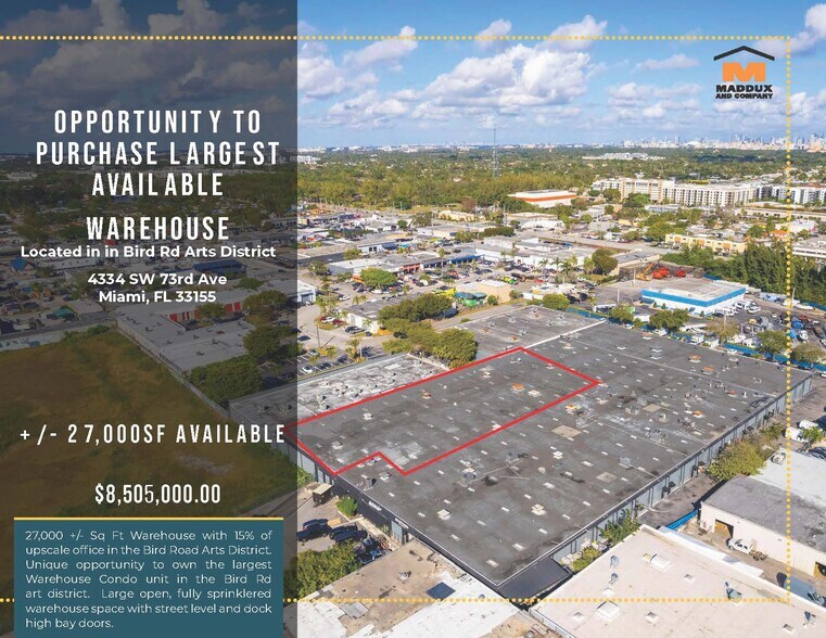 4305-4440 SW 73rd Ave, Miami, FL à vendre - Photo du bâtiment - Image 1 de 15