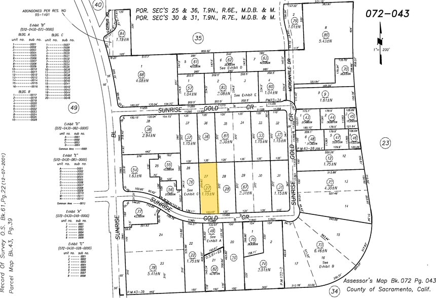 11470 Sunrise Gold Cir, Rancho Cordova, CA for lease - Plat Map - Image 2 of 4