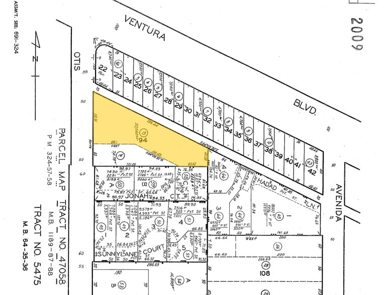 5324 Otis Ave, Tarzana, CA for sale - Plat Map - Image 1 of 1