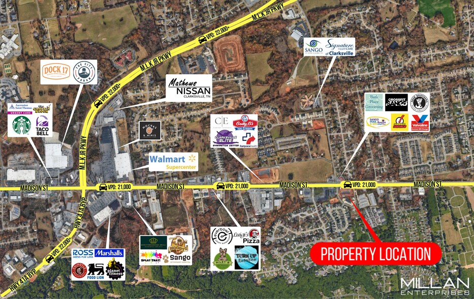 2720 Madison St, Clarksville, TN à louer - Photo du bâtiment - Image 3 de 3
