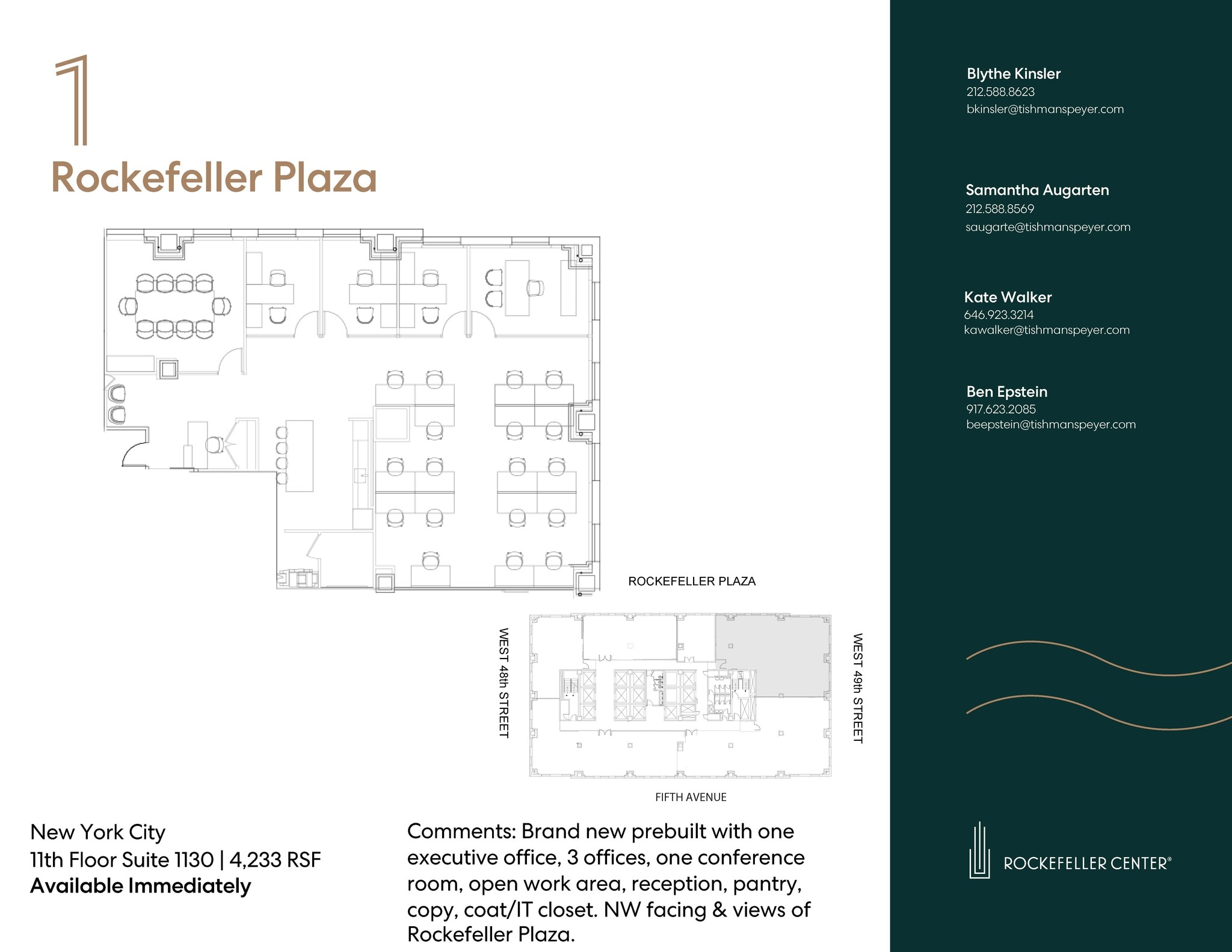1 Rockefeller Plaza, New York, NY for lease Floor Plan- Image 1 of 13