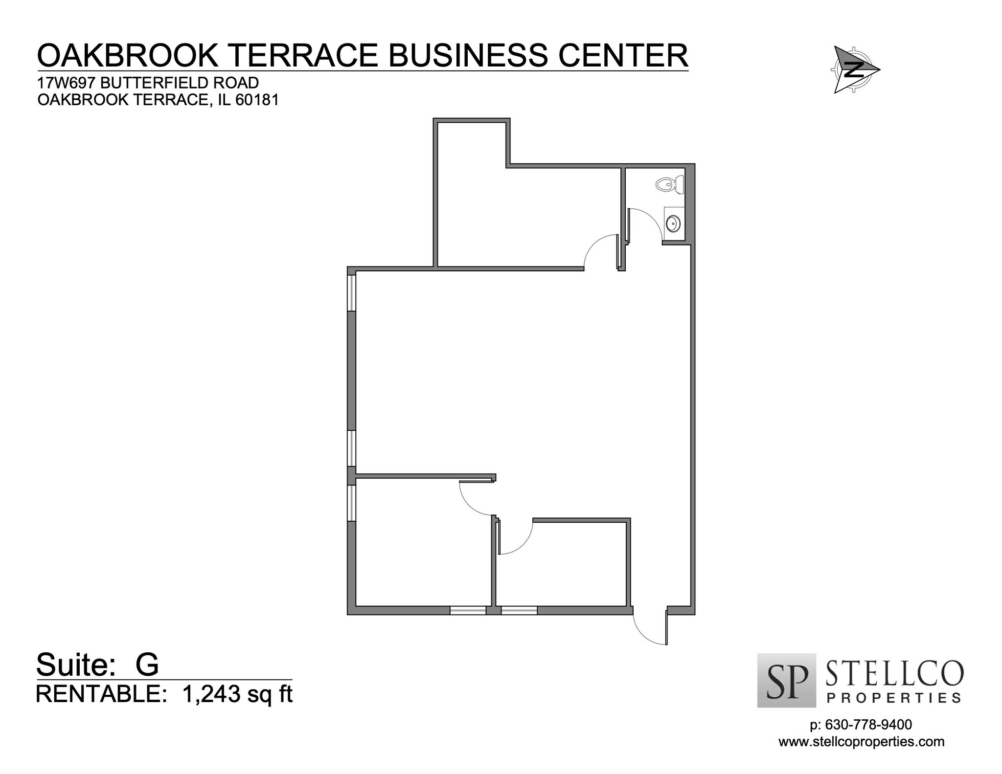 17W695-17W745 Butterfield Rd, Oakbrook Terrace, IL à louer Plan d  tage- Image 1 de 1