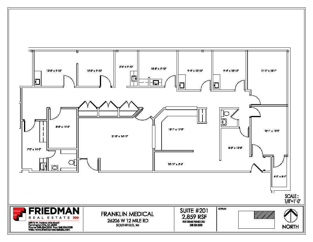 26206 W 12 Mile Rd, Southfield, MI for lease Floor Plan- Image 1 of 2