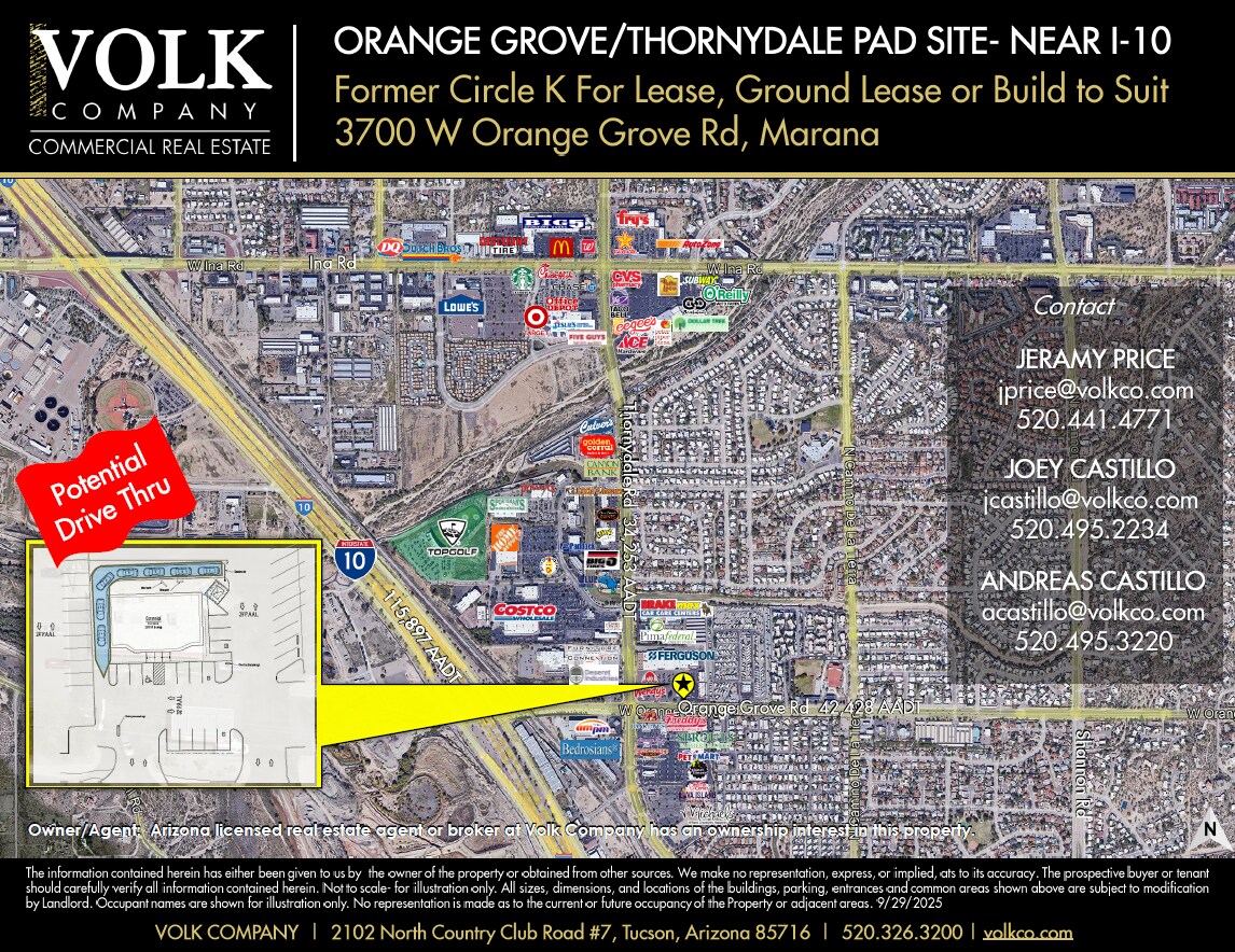 3700 W Orange Grove Rd, Tucson, AZ à louer Aérien- Image 1 de 7