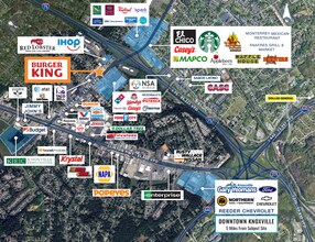 319 Merchants Dr, Knoxville, TN - AERIAL map view